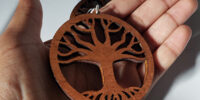 Tree of Life Wooden Earrings - Image 2