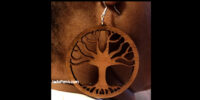 Tree of Life Wooden Earrings - Image 3