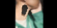 Moon Woman Black Acrylic Earrings