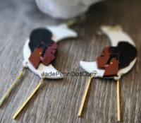 African American Woman Earrings