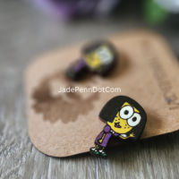 Tilly Big City Greens Wood Stud Earrings Hand-painted - Image 3