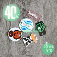 Physical Item 40 oz Design Tags Tumbler Compatible One of a Kind Unique Spiderweb, Ghost, Football, Swimming, Realtor themes