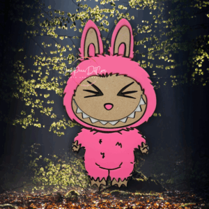 Hot Pink Acrylic Wall Decor | Pink & Black Layered Art | Optional Adhesive Mount | Collectible Home Accent