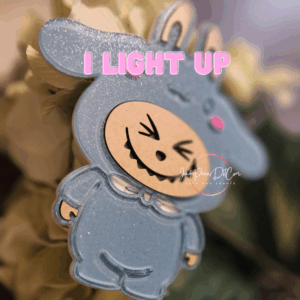 Cinnamoroll Wall Art Home Decor Gold Glitter LED Wall Decor Acrylic Home Accent with Optional Adhesive Mount