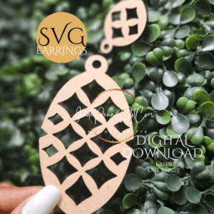 Boho Laser Cut Ornate Earrings Dangle Download SVG