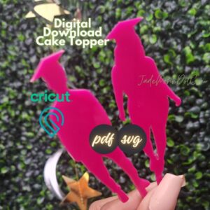 Graduation Cake Topper SVG PDF Laser Cut (SVG Cricut Friendly) Woman and Man Bundle Grad Congrats Gift