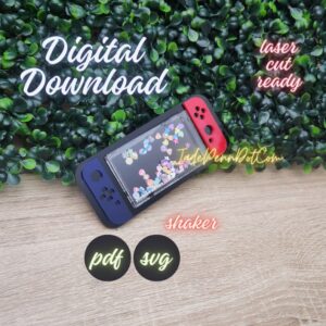 Game Console Shaker Laser Cut Gift SVG PDF Download