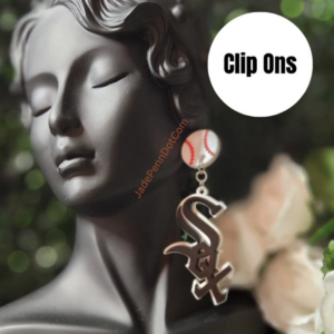 Chicago Earrings Sports Baseball Team Sox CLIP ON