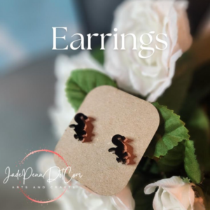 Baseball Sports Stud Acrylic Earrings Chicago Black White