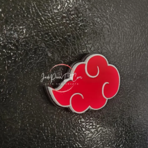 Magnet Set – Layered Acrylic Cloud Magnets, Red or White Options, Anime Gift, Ninja Decor