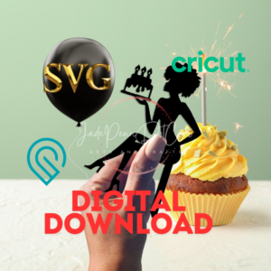 Woman Natural Cake Topper Digital Download SVG