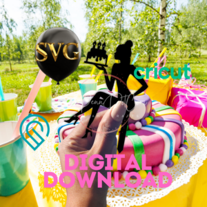 Woman Natural Cake Topper Digital Download SVG