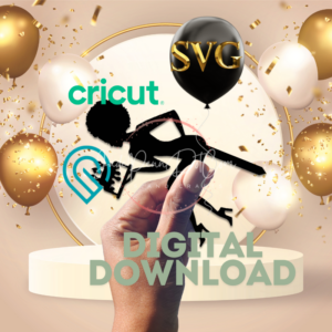 Woman Natural Cake Topper Digital Download SVG