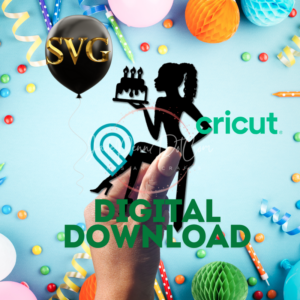 Woman Natural Cake Topper Digital Download SVG