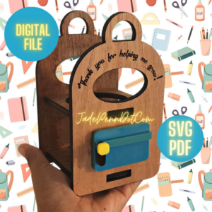 Teacher Appreciation Planter Laser Cut Ready SVG PDF Digital Download