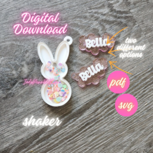 Rabbit Bunny Digital File Laser Cut Shaker SVG PDF