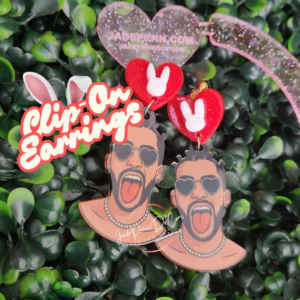 Bad Bunny Clip-On Earrings Dangle