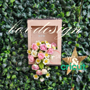 Floral Bloom Box SVG | Laser Cut & Cricut Print Slice Template (Digital Download)