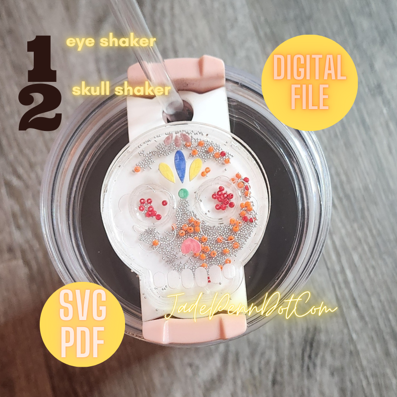 Day of the Dead Digital File Shaker Design 40 oz SVG PDF Version 1.0 Dia de los Muertos - Image 2