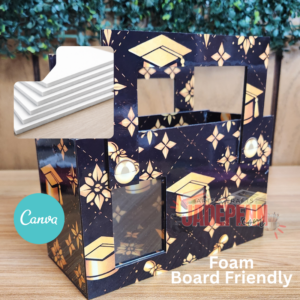 Luxury Graduation Box - Foam Board Cut Exact Size (PDF)