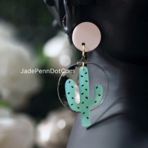 Cactus Acrylic Earrings
