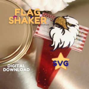 Patriotic Eagle and Flag Shaker Topper - SVG File - Digital Download