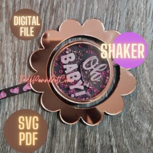 Baby Shower Rattle Gift Decoration Shaker SVG PDF