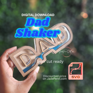 Father's Day Shaker Stand Laser Cut File SVG