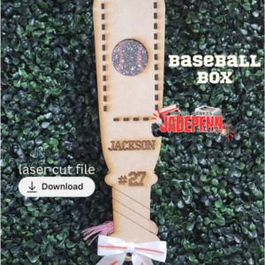 Baseball Box Laser Cut Design | SVG Digital Download