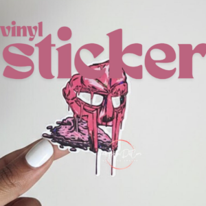 Melting Heart Mask Vinyl Sticker