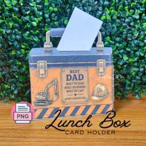 Father’s Day Construction Lunch Box Card Holder PNG