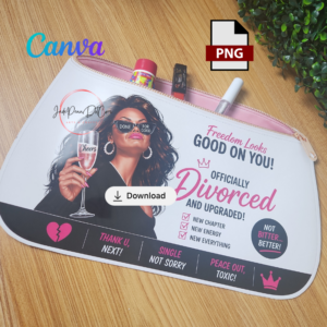 Divorced Pouch - Canva Template - PNG