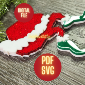 Santa Legs Laser Cut SVG PDF