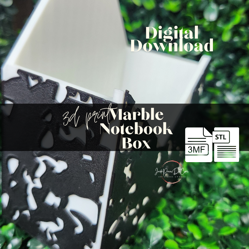Marble Notebook Desk Organizer & Notebook Overlay | STL 3MF Digital Download - Image 8