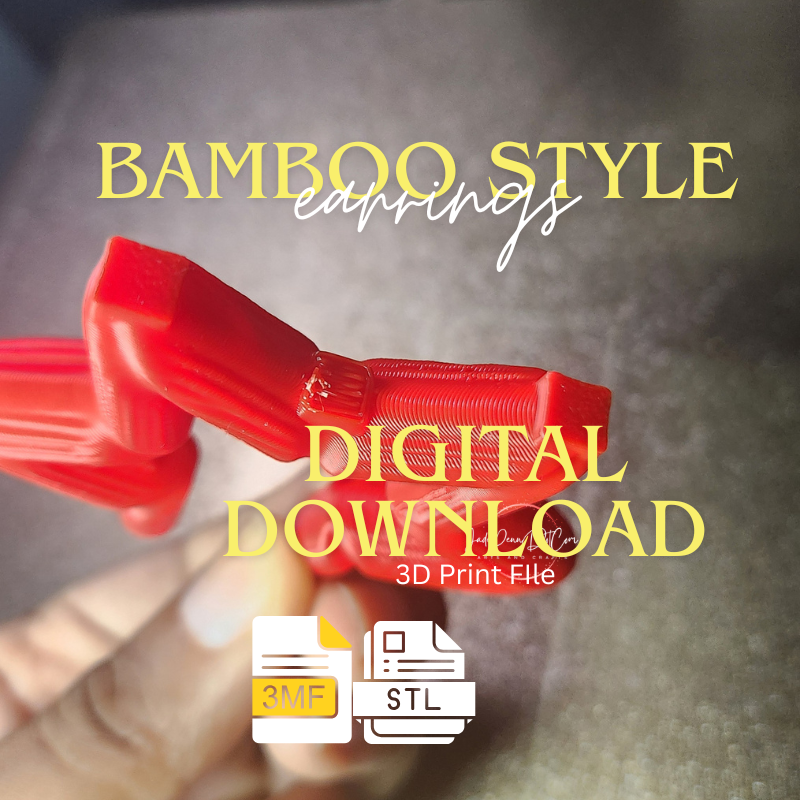 Star Bamboo Style Earrings – Digital Download | STL 3MF Files - Image 9