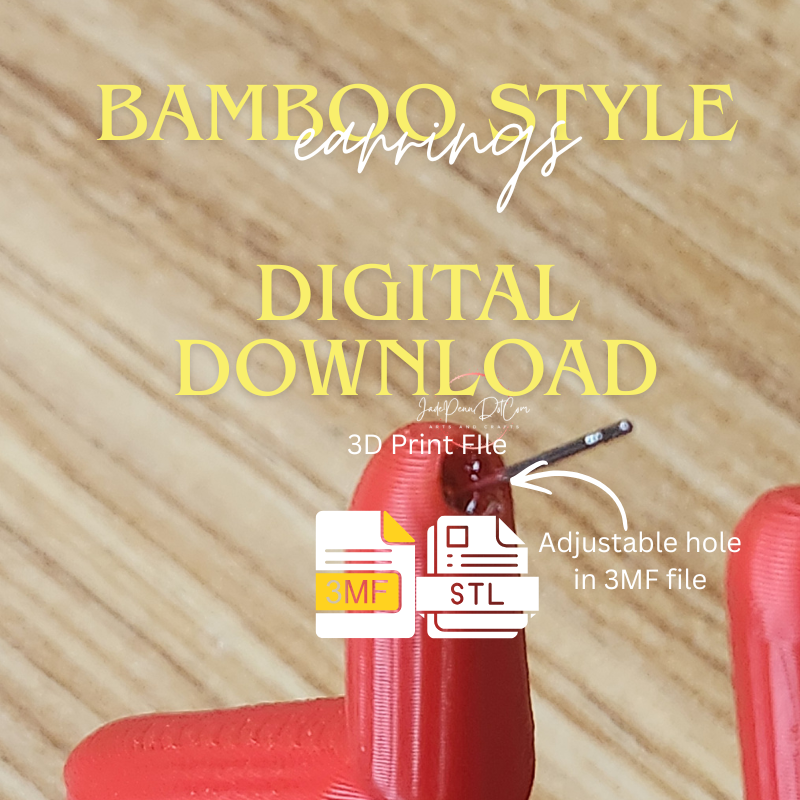 Star Bamboo Style Earrings – Digital Download | STL 3MF Files - Image 8