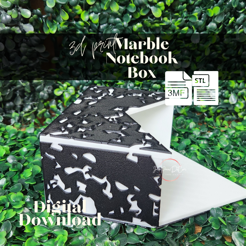 Marble Notebook Desk Organizer & Notebook Overlay | STL 3MF Digital Download - Image 4