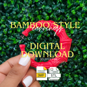 Circular Bamboo Style Earrings Digital Download | STL & 3MF Files