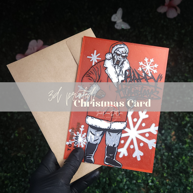 MF DOOM Tribute Happy Holidays 3D Printed Card
