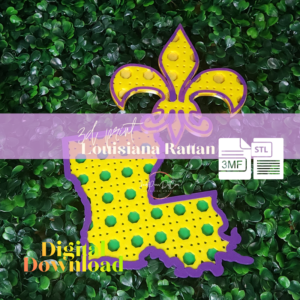 Louisiana Fleur De Lis Rattan STL 3MF