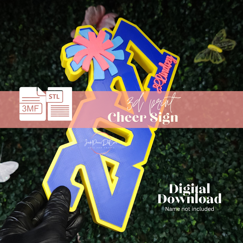 2027 Cheer Sign STL 3MF File