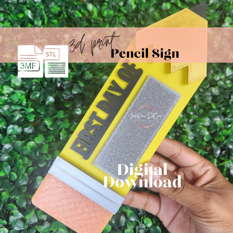 First Day of School Pencil Sign | 3D Print Digital Download - Image 9