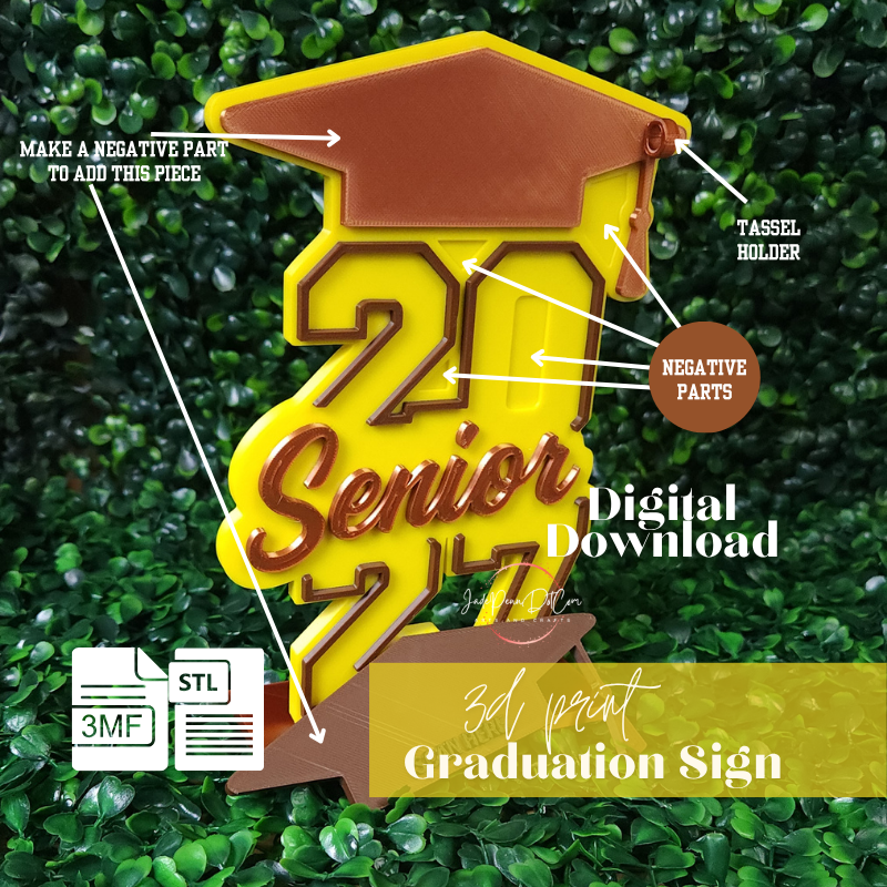 2027 Graduation Senior Sign | 3D Print Digital Download | STL 3MF Files - Image 14