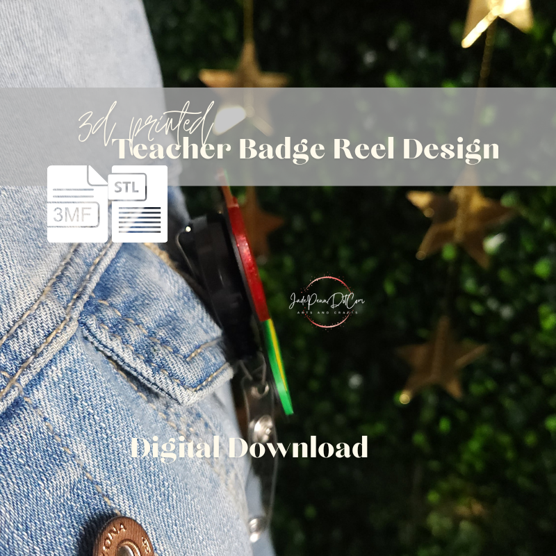 Teacher Badge Apple Book Badge Reel Design 3D Print File | STL 3MF Digital Download Beginner Friendly - Image 2