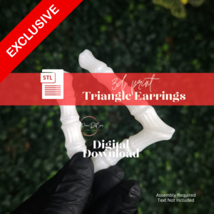 Bamboo Triangle Knocker Earrings | STL File | Digital Download 3D Print