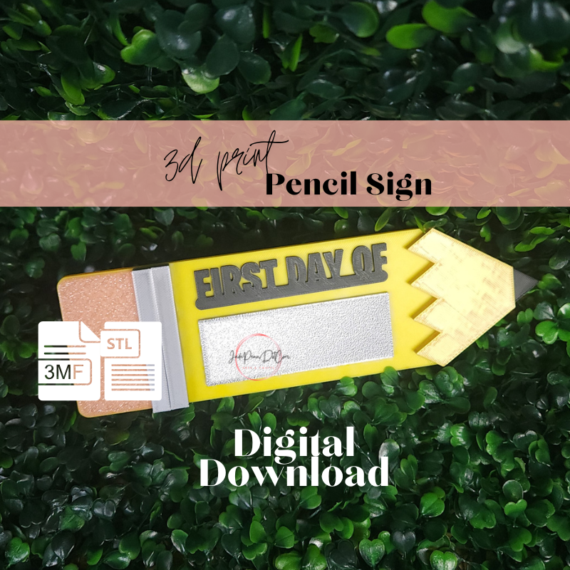 First Day of School Pencil Sign | 3D Print Digital Download - Image 6