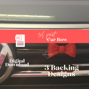 Car Bow Bundle STL Files | 3 Bow Backing Designs