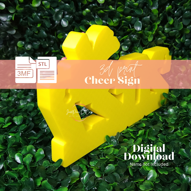 2027 Cheer Sign STL 3MF File - Image 3