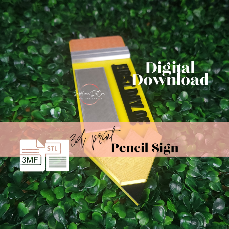 First Day of School Pencil Sign | 3D Print Digital Download - Image 5