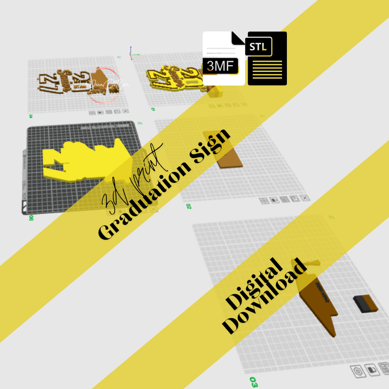 2027 Graduation Senior Sign | 3D Print Digital Download | STL 3MF Files - Image 2